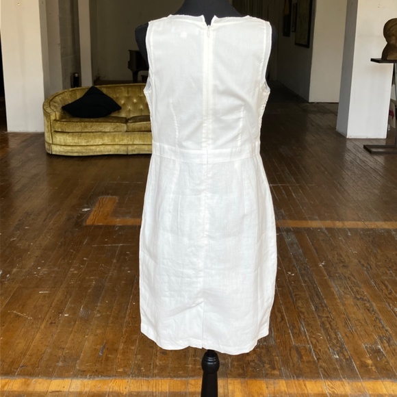 Ivory, cotton and linen sleeveless dress - Picture 2 of 6